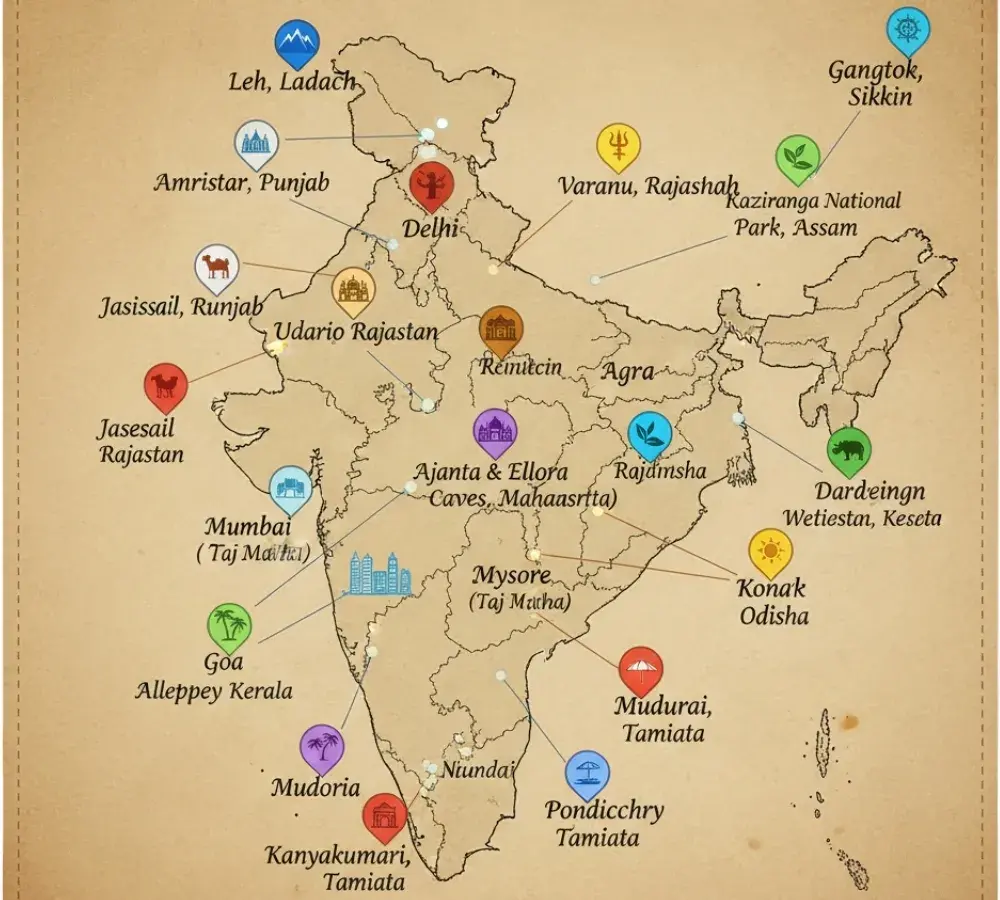 A scenic view of a destination