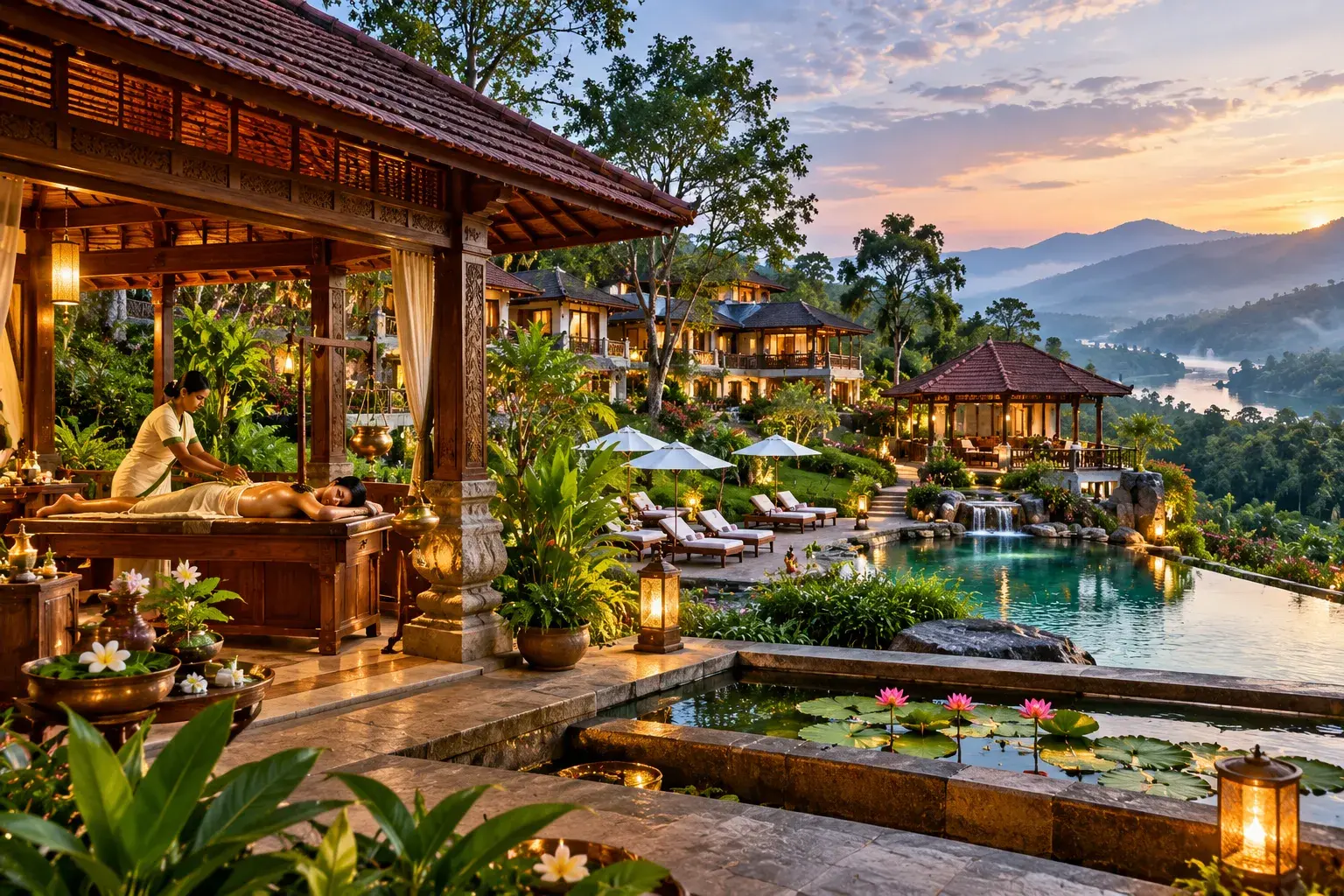 Ayurvedic Resort Background